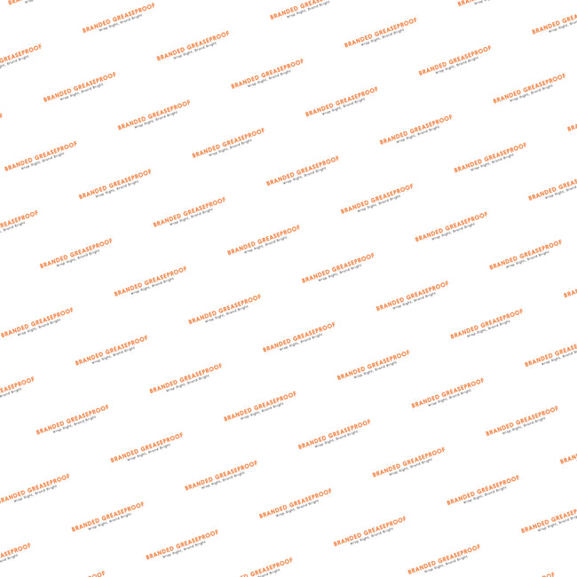 Custom-printed branded greaseproof paper – 335 x 335mm square sheet